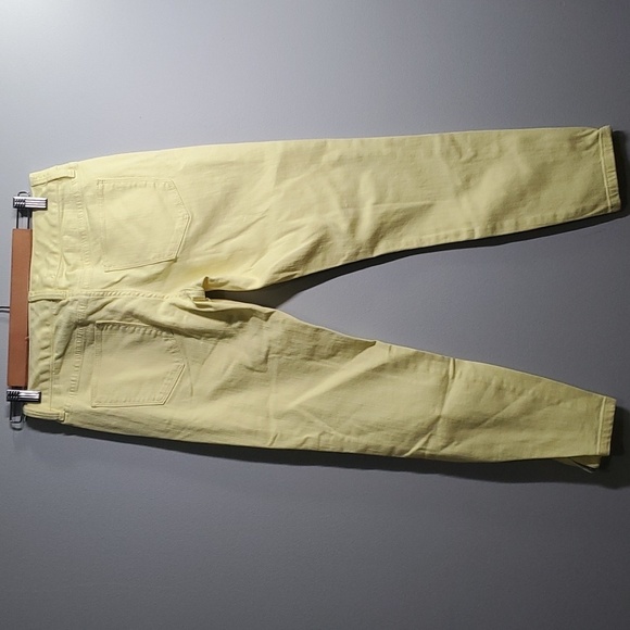 The Limited demin 678 jeans women's size  4 yellow 6" zip ankle - Picture 4 of 16